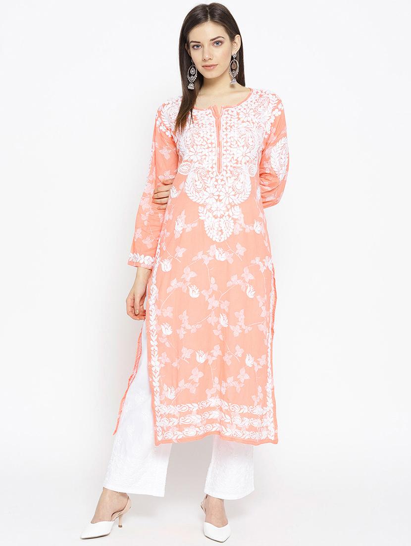 embroidered straight kurta - 16823207 -  Zoom Image - 0