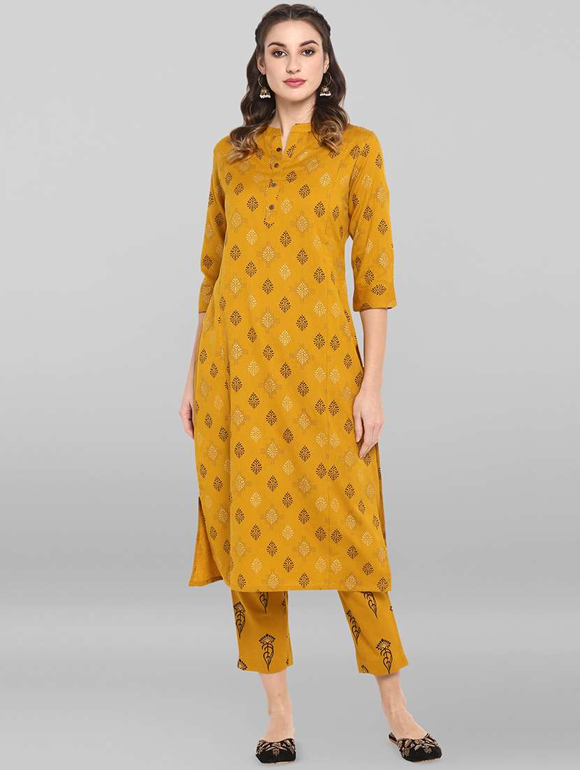 printed kurta pant set