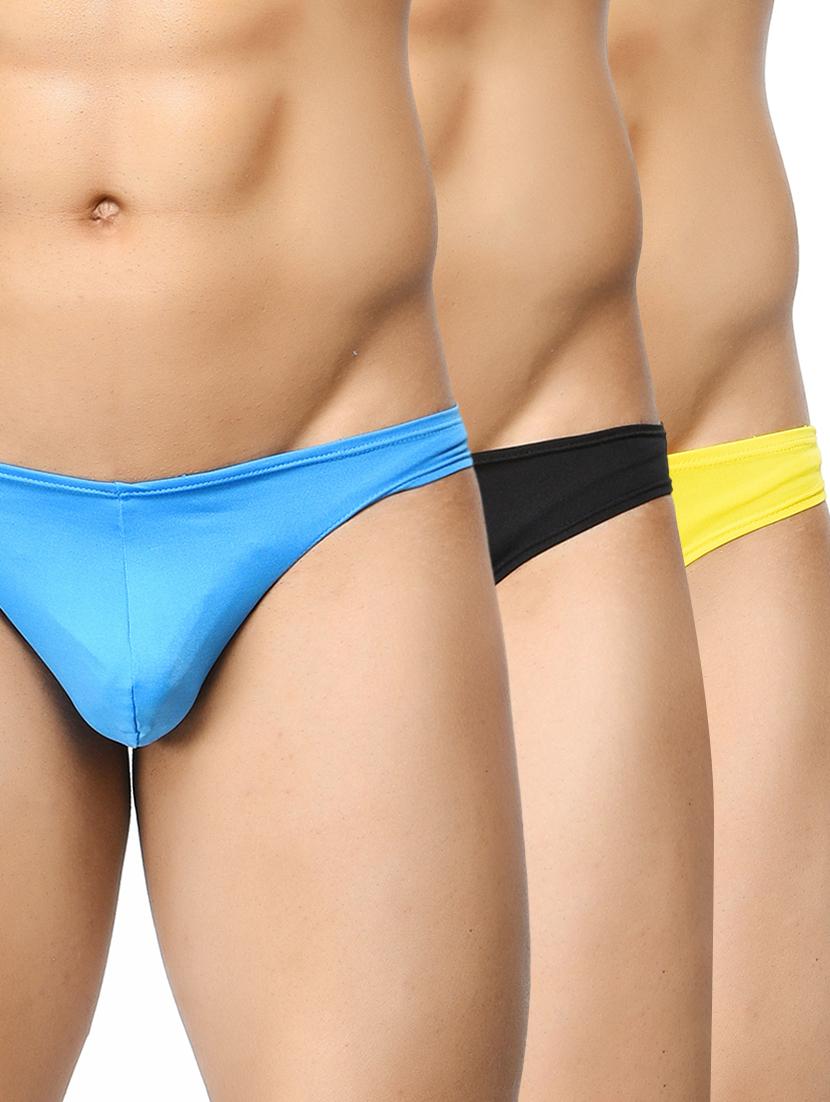 set of 3 multi colored solid hipster brief - 16824625 -  Zoom Image - 0