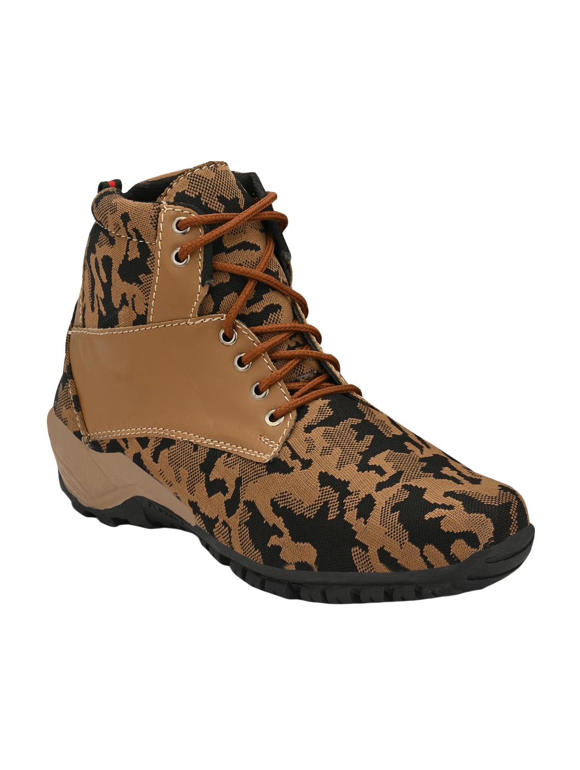 brown fabric high ankle boots - 16825108 - Zoom Image - 0