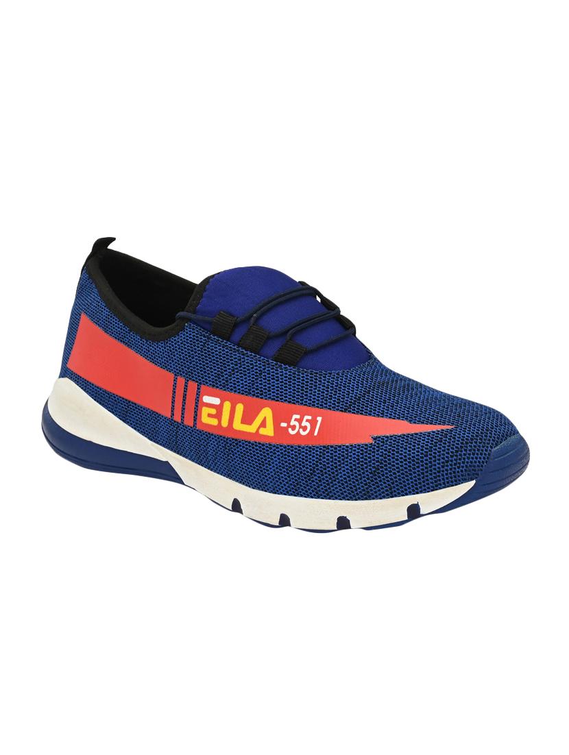 blue fabric lace up sport shoes - 16825112 - Zoom Image - 0