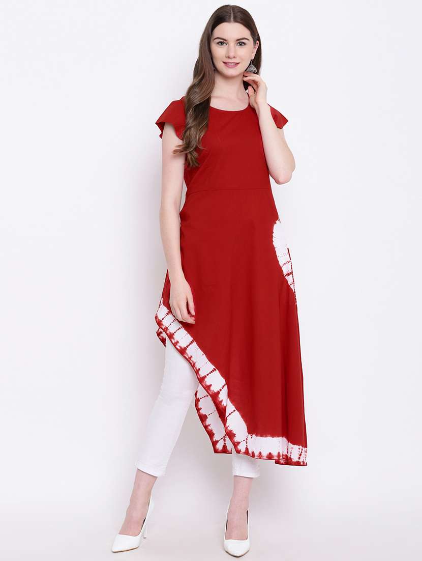 tie & die asymmetric kurta 