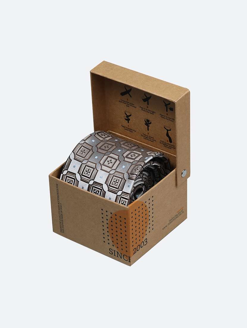 silver micro fiber tie - 16826165 -  Standard Image - 3