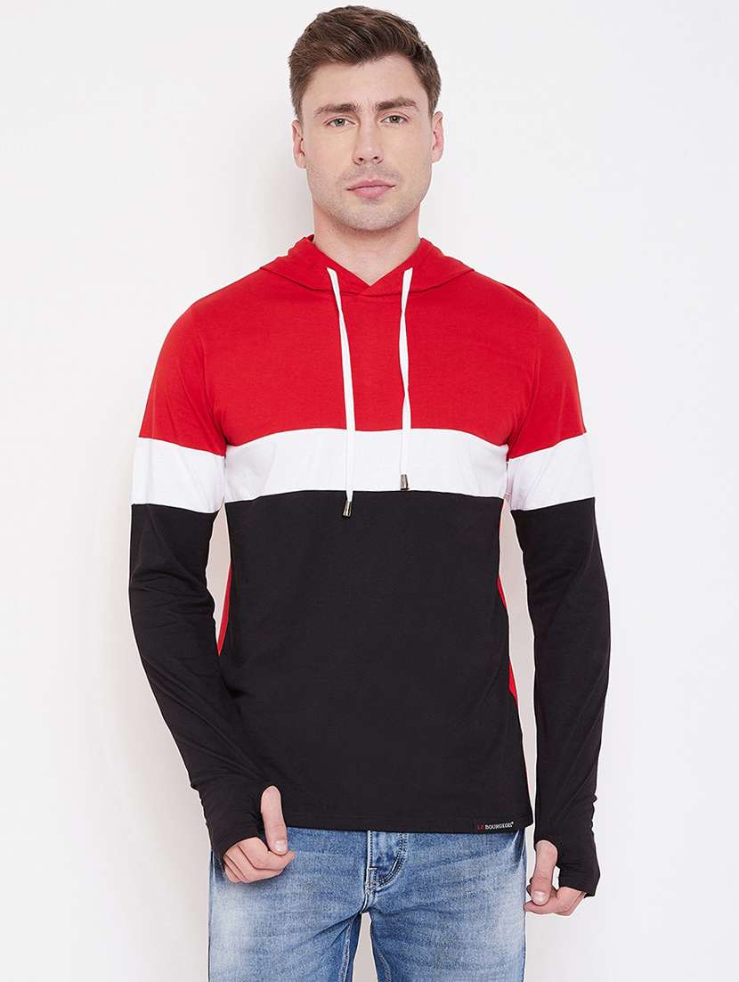 mens color block sweatshirt