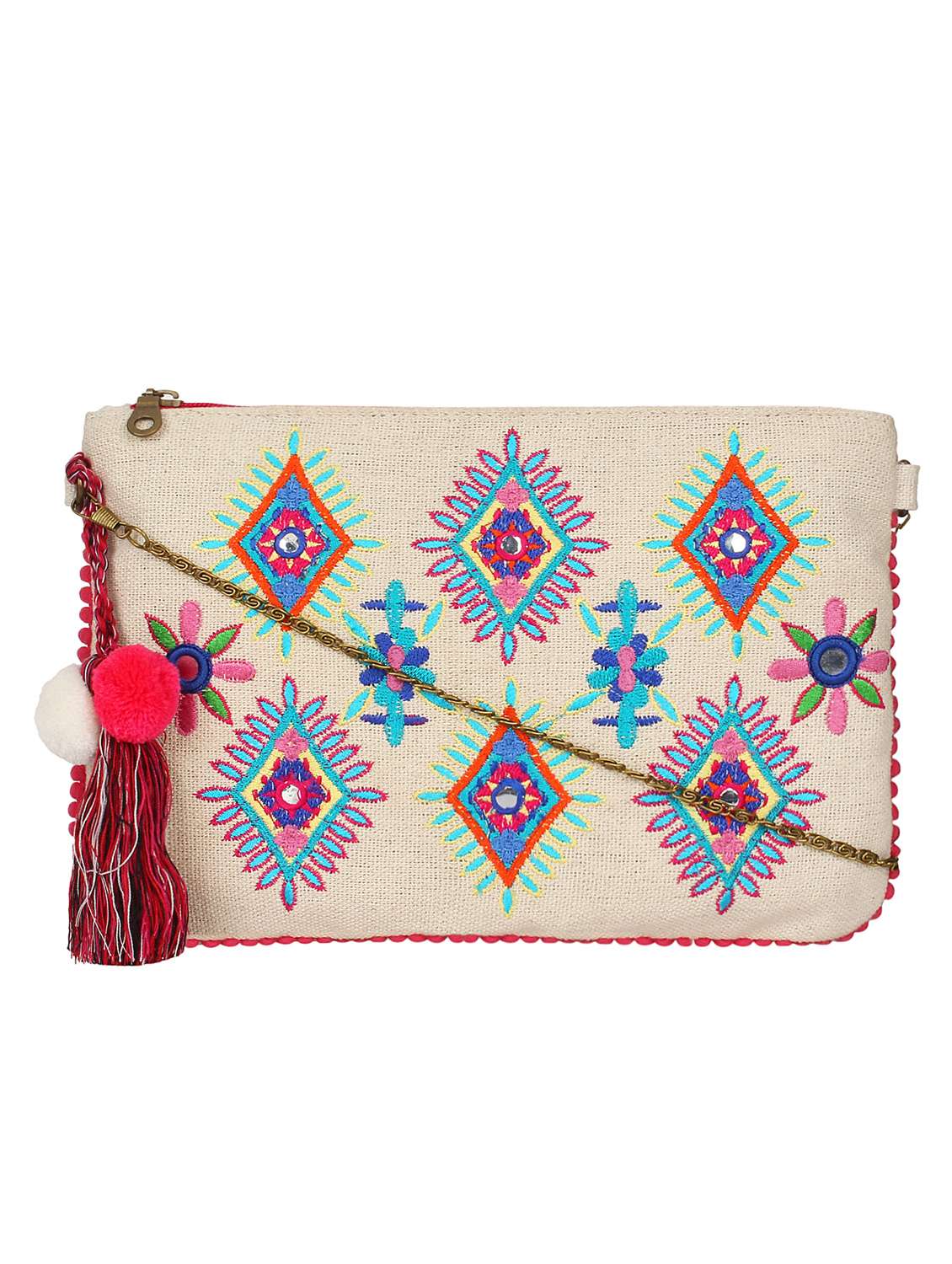 Buy online Beige Canvas Regular Sling Bag from bags for Women by