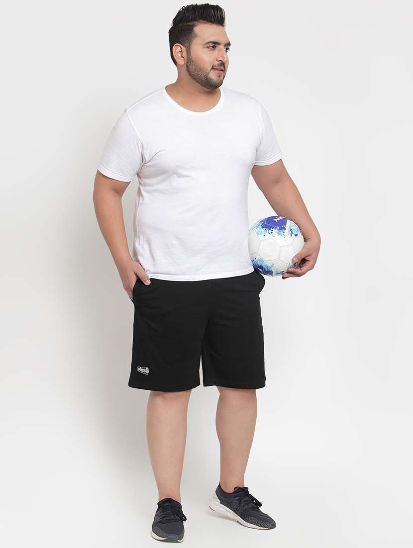 black side striped shorts (plus size) - 16828624 -  Standard Image - 3