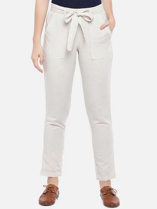 tie front chinos trouser - 16828747 - Standard Image - 0