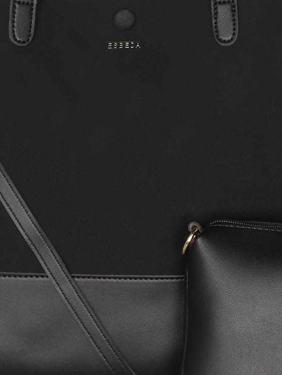 black leatherette bombo handbag - 16829182 - Standard Image - 3