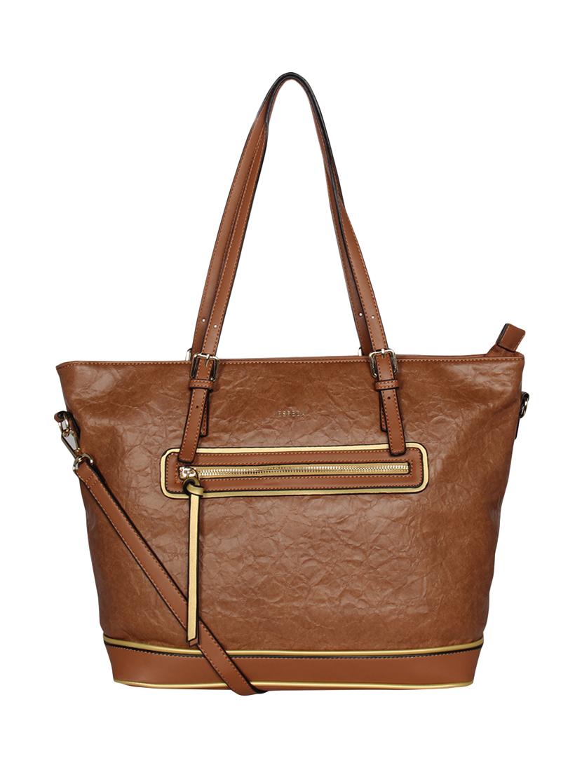 tan leatherette regular handbag - 16829201 - Zoom Image - 0