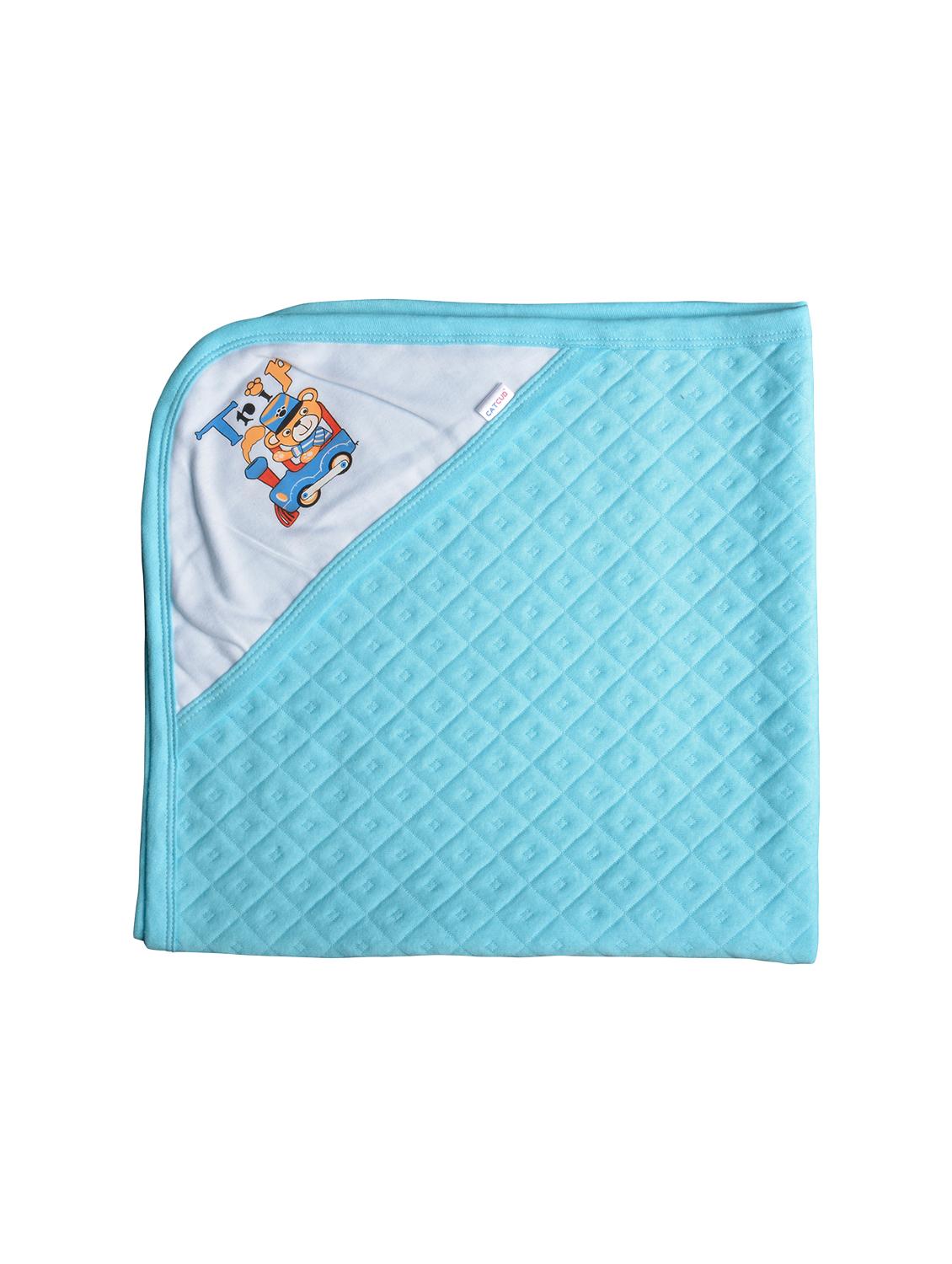 blue cotton blend bath towel - 16829210 -  Zoom Image - 0