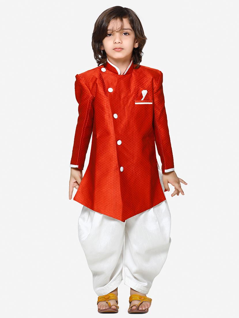red silk kurta sets - 16829217 - Zoom Image - 0