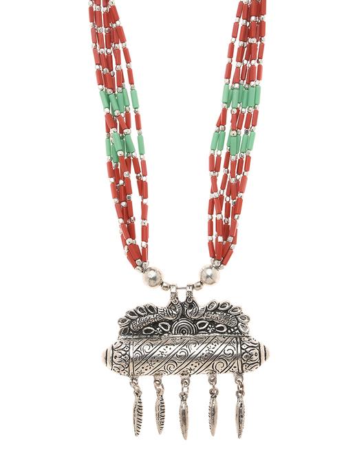 multi colored metal long necklace - 16829882 -  Standard Image - 0
