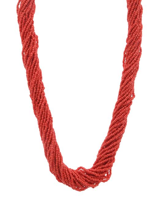 red metal long necklace - 16829896 - Standard Image - 0