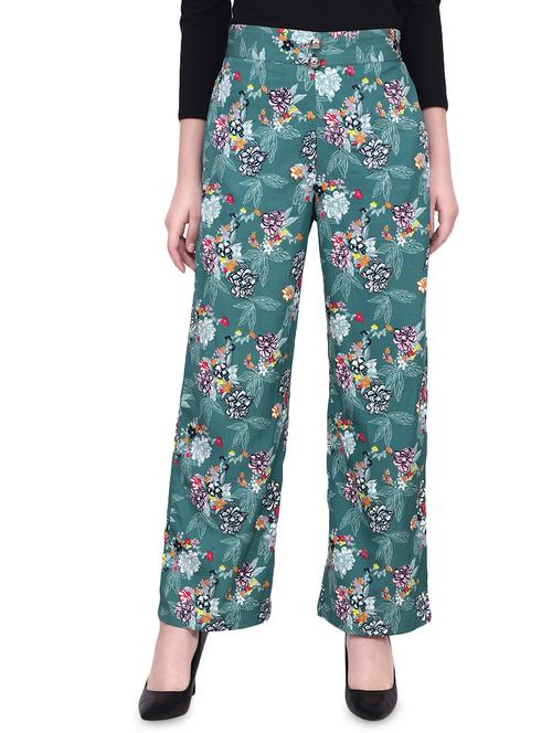 high rise floral palazzo - 16830873 - Standard Image - 0