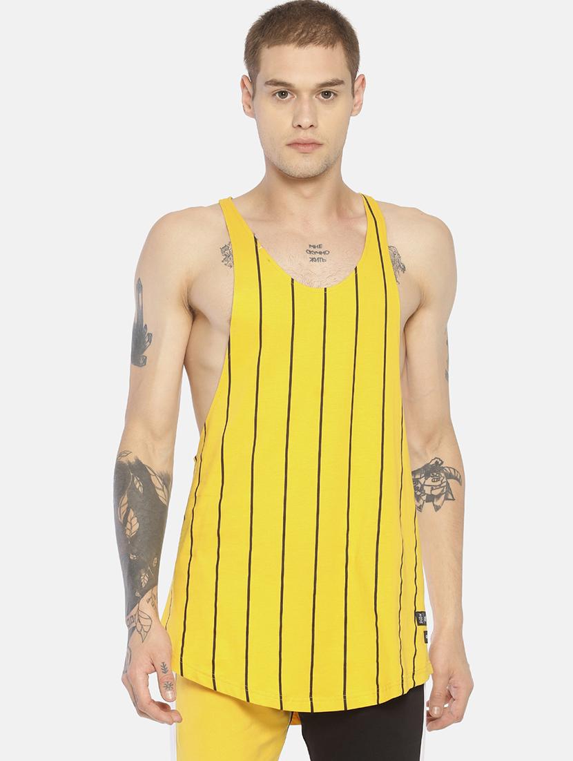 yellow striped vests