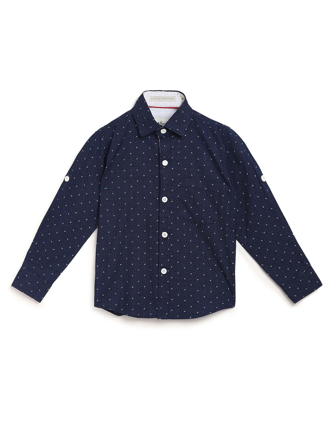 dark blue cotton shirt - 16830968 - Zoom Image - 0