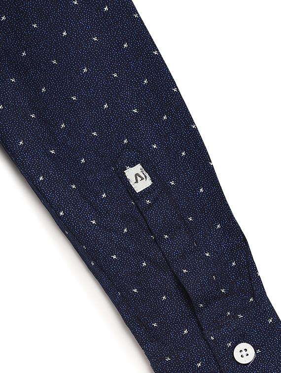 dark blue cotton shirt - 16830968 - Standard Image - 3
