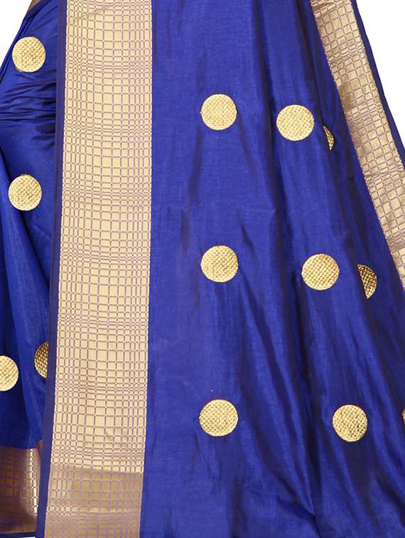self design woven saree with blouse - 16831053 -  Standard Image - 3