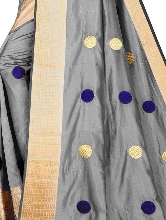 self design woven saree with blouse - 16831054 -  Standard Image - 3