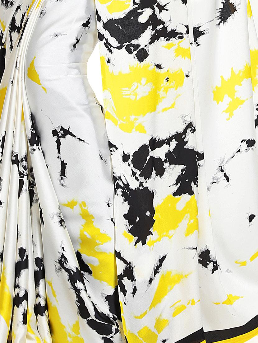 abstract printed saree with blouse - 16832425 - Standard Image - 3