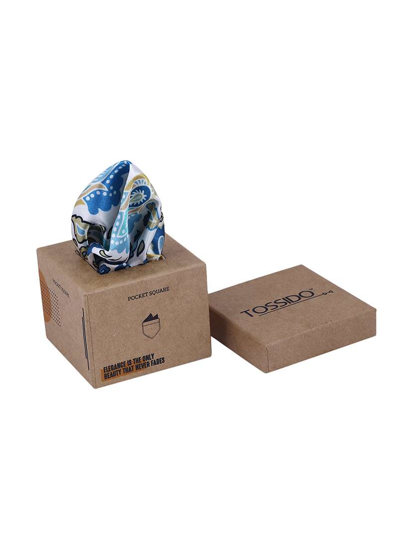 blue polyester pocketsquare - 16832592 -  Standard Image - 3