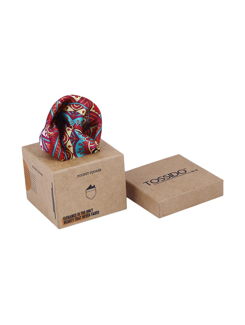 multi colored polyester pocketsquare - 16832599 - Standard Image - 3