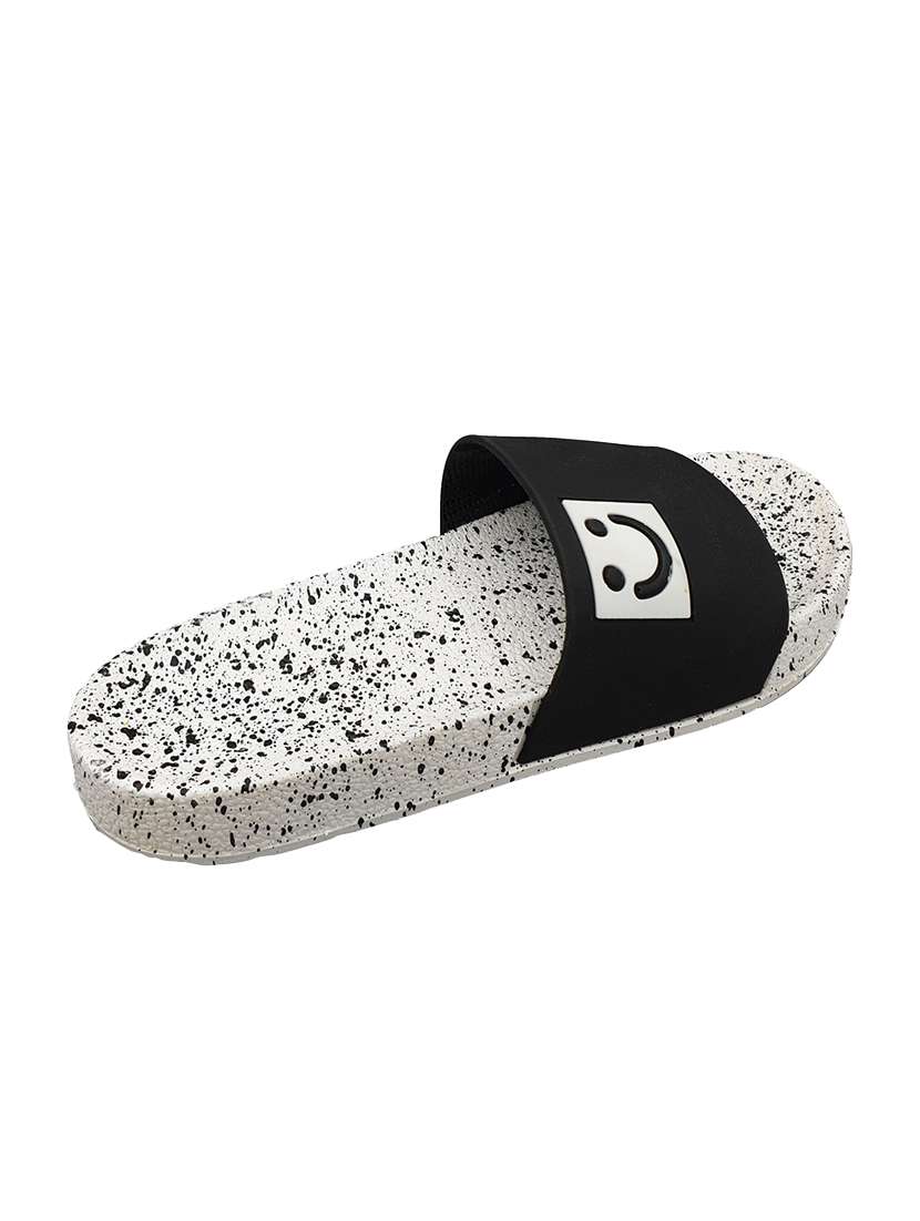 black rubber slip on flip flops - 16833083 - Standard Image - 3