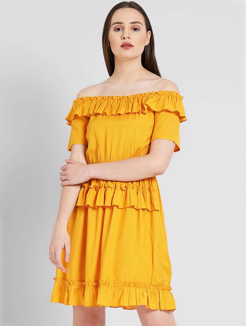 women's fit & flare solid dress