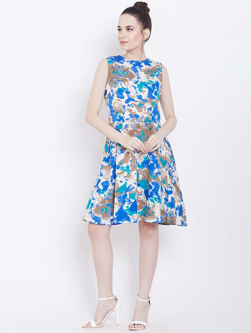 women's fit & flare self design dress - 16833147 -  Standard Image - 3