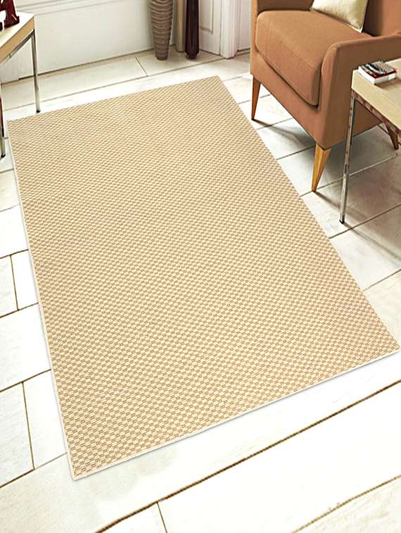 mini check jute carpet with rubber latex  