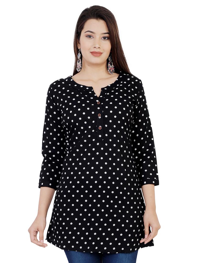 polka dots straight kurti