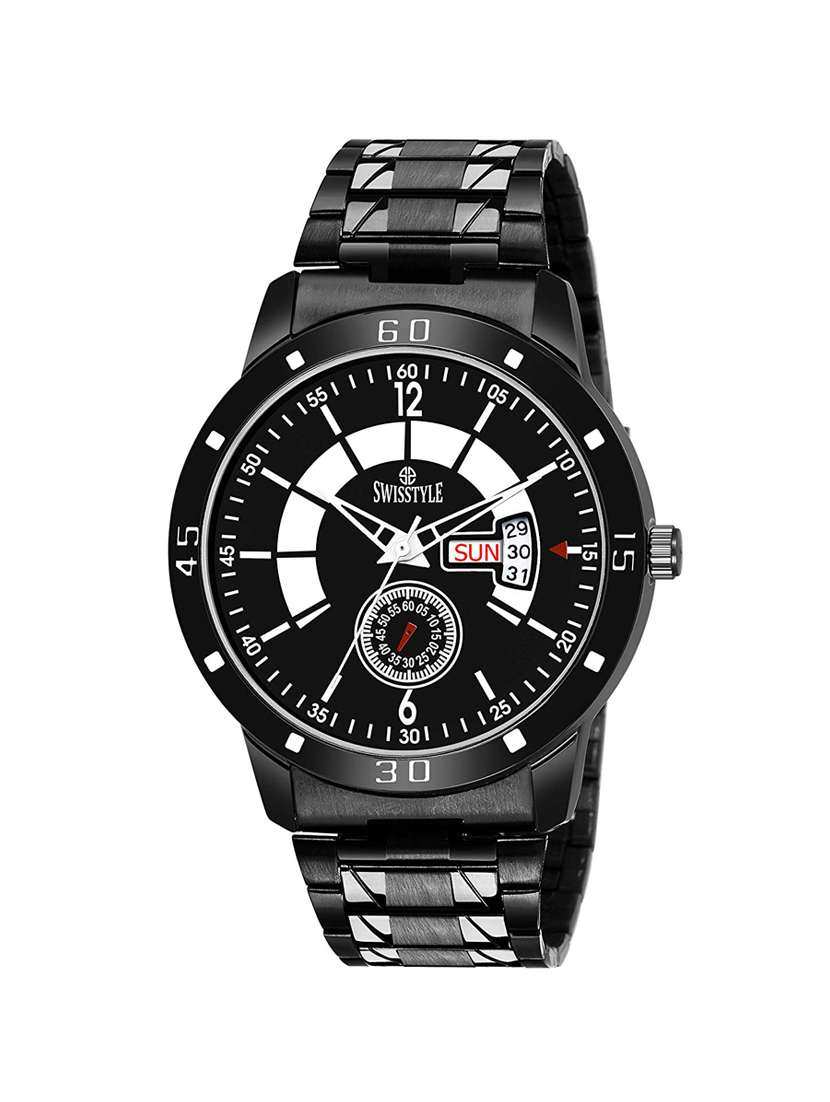 swisstyle date and day dial black analogue watches for men-ss-gr922-blk-ch (1)