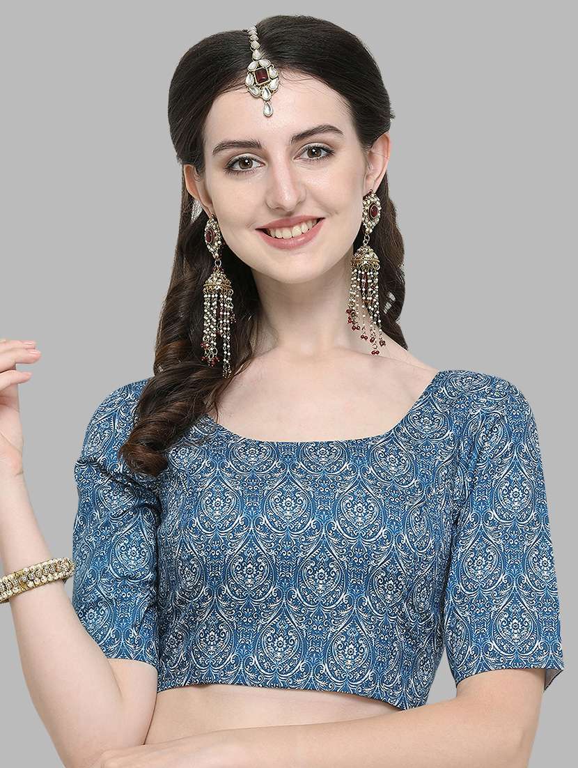 ethnic motif printed blouse
