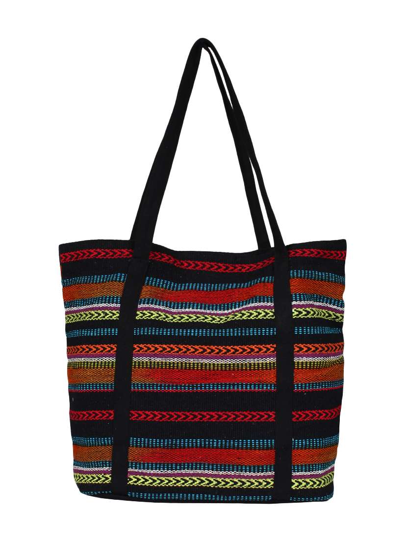 red cotton regular handbag