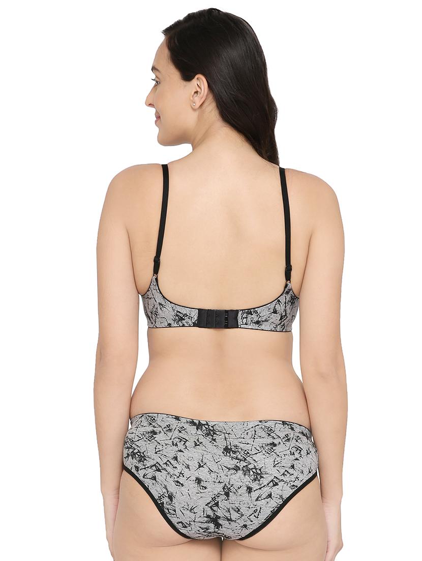 set of 2 bow patch abstract bra and panty set - 16840081 - Standard Image - 3