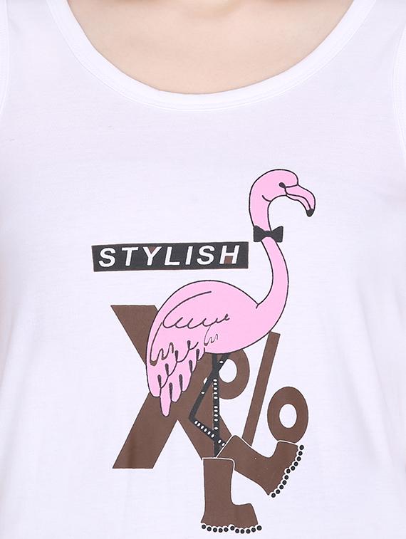 round neck printed sleepshirt - 16840121 - Standard Image - 3