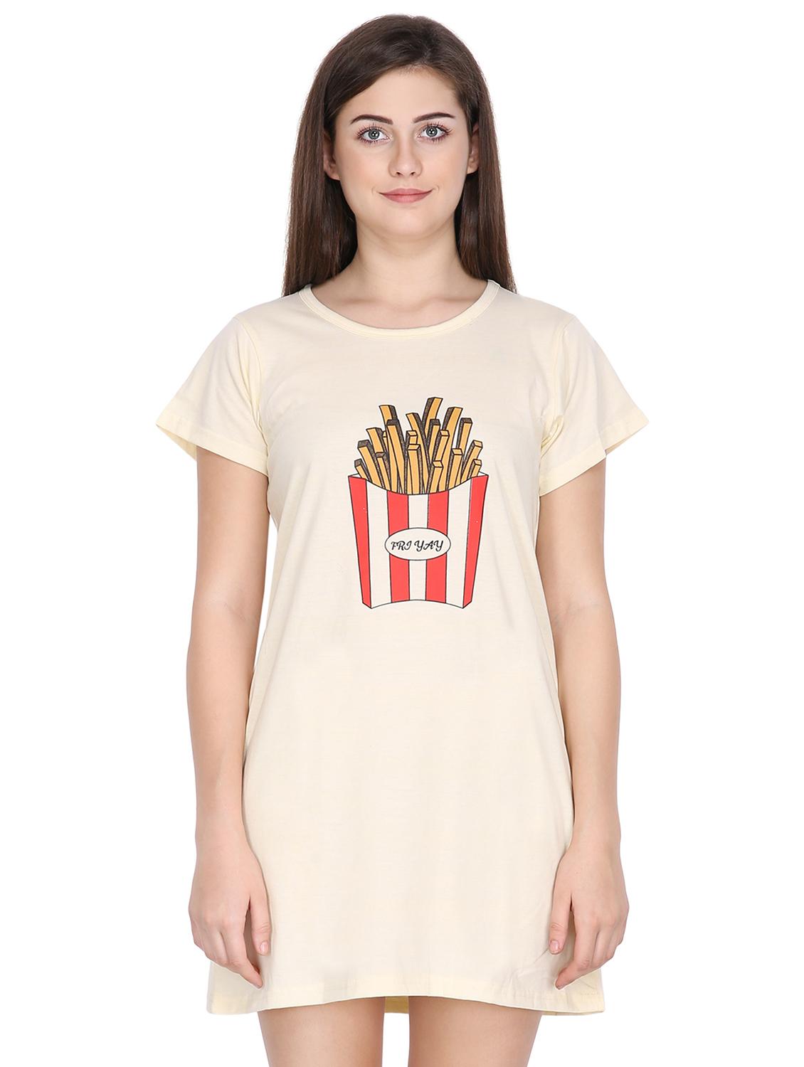 round neck printed sleepshirt  - 16840124 -  Zoom Image - 0