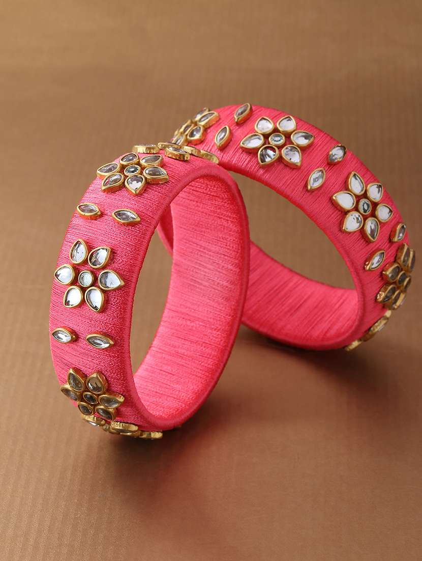 pink brass bangle
