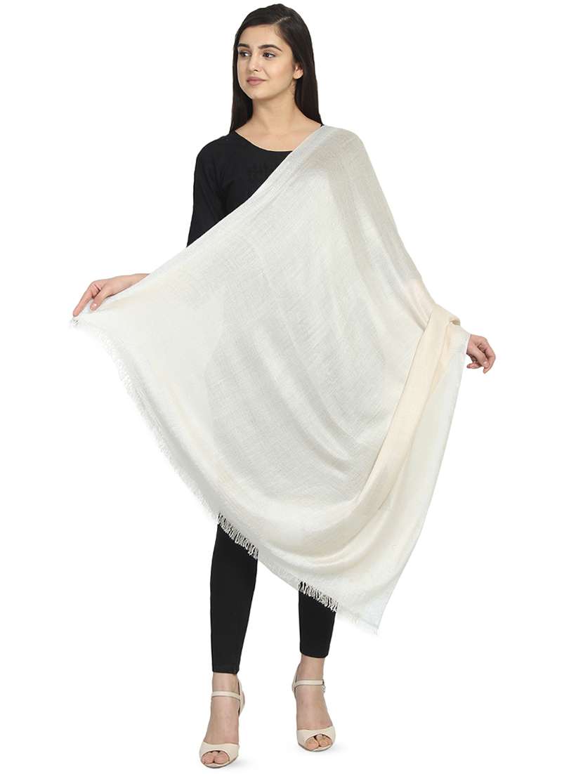 white viscose stole