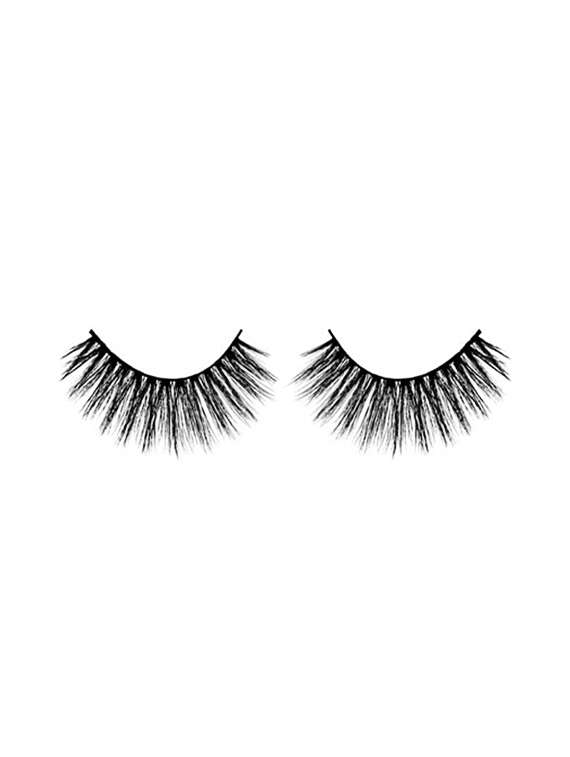 Natural Hair False Mink Fur 3d Eyelashes With Glue (1 Pair Of Eyelashes + 1 Glue)