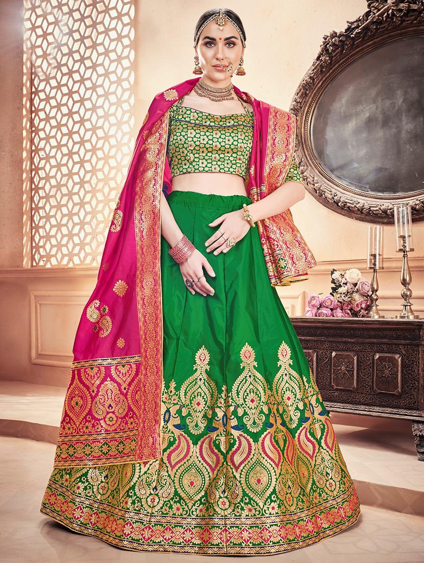 self design panelled lehenga