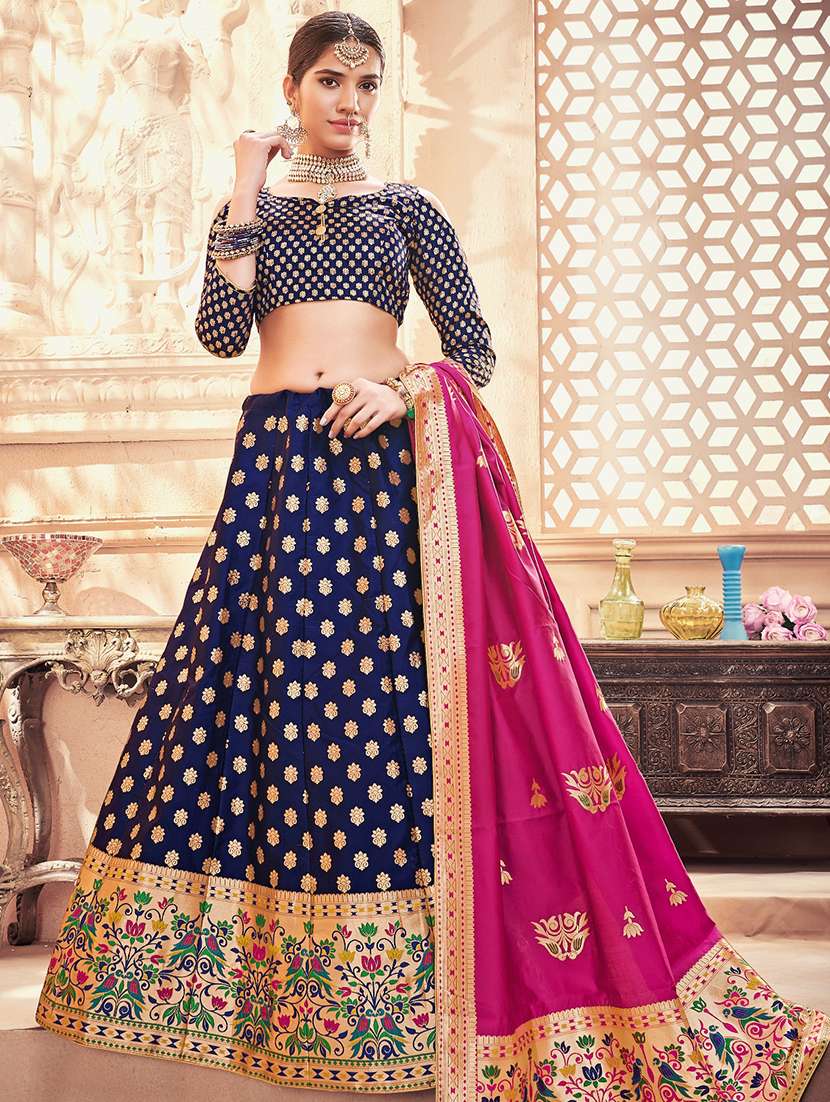 self design panelled lehenga