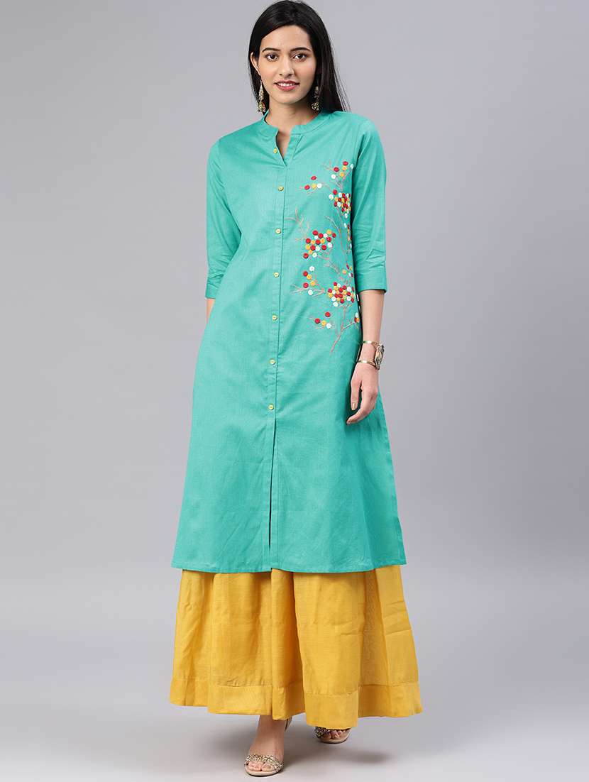 embroidered a-line kurta