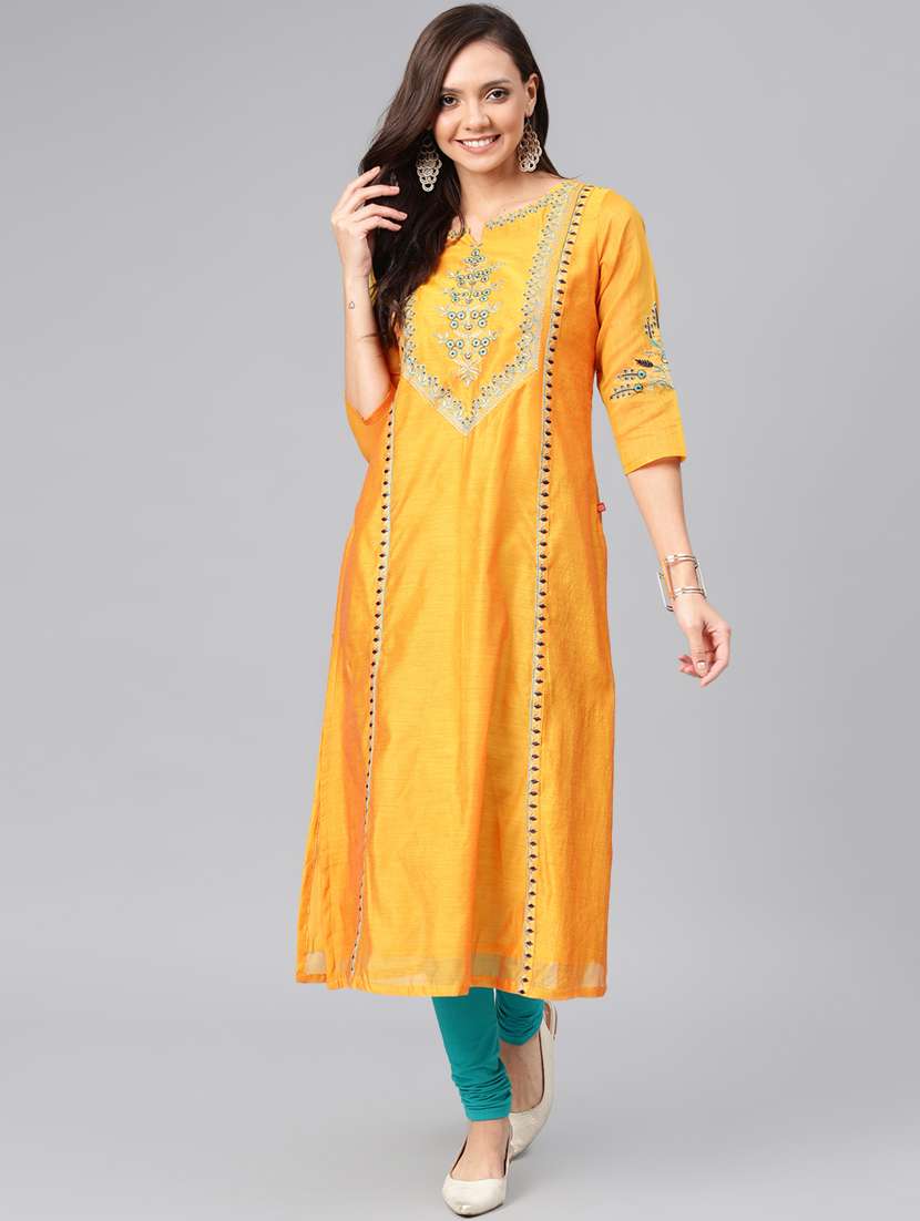 Embroidered A Line Kurta