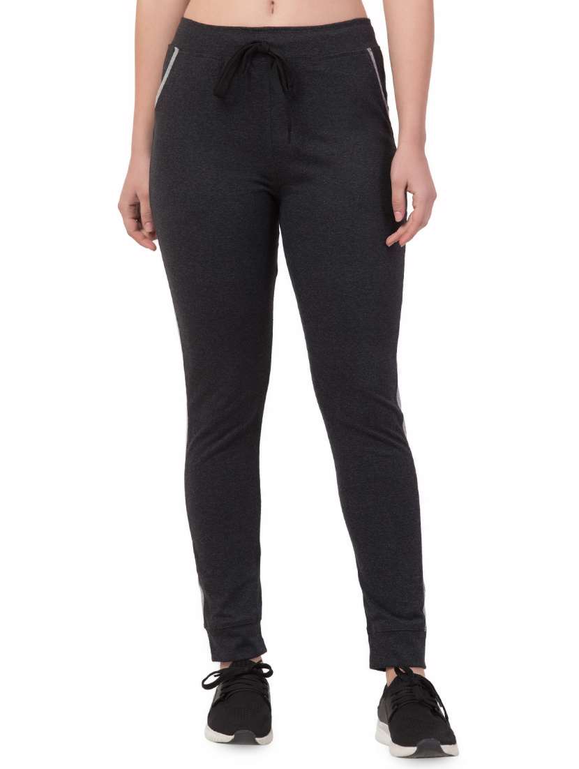 drawstring waist solid track pant 