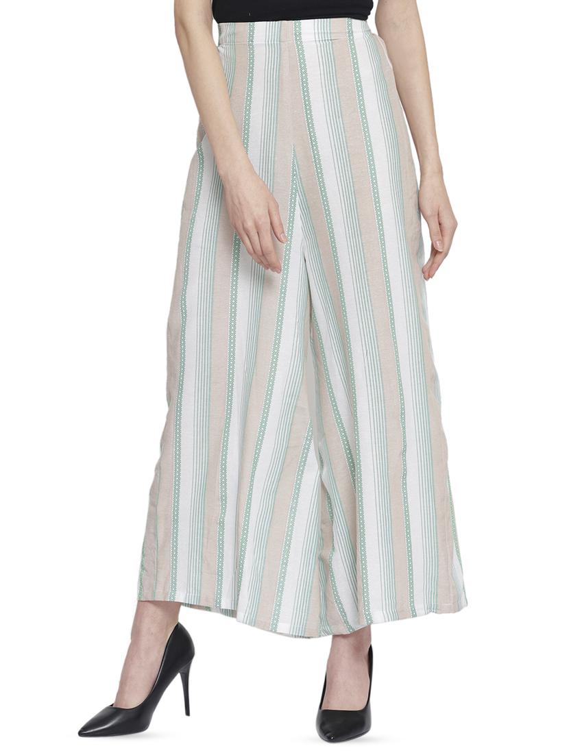 high rise striped palazzo  - 16847080 -  Zoom Image - 0