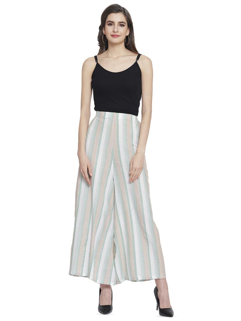 high rise striped palazzo - 16847080 - Standard Image - 3