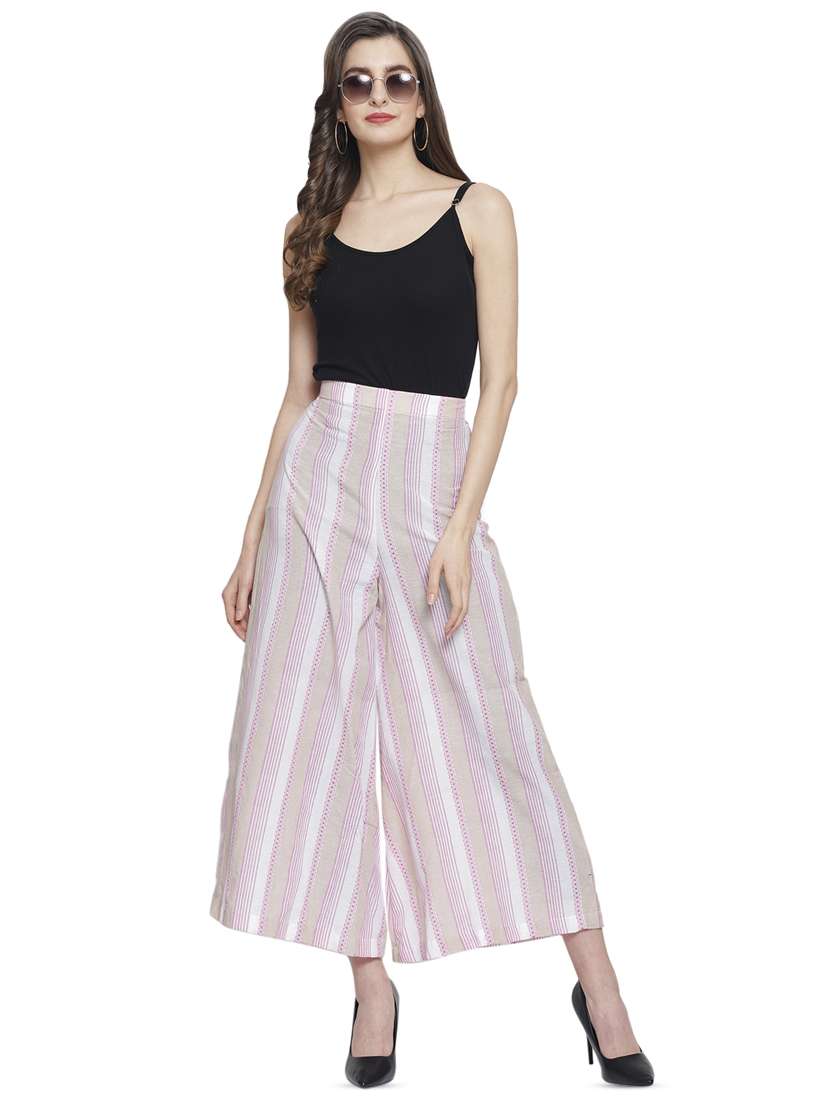 high rise striped palazzo  - 16847082 -  Standard Image - 3