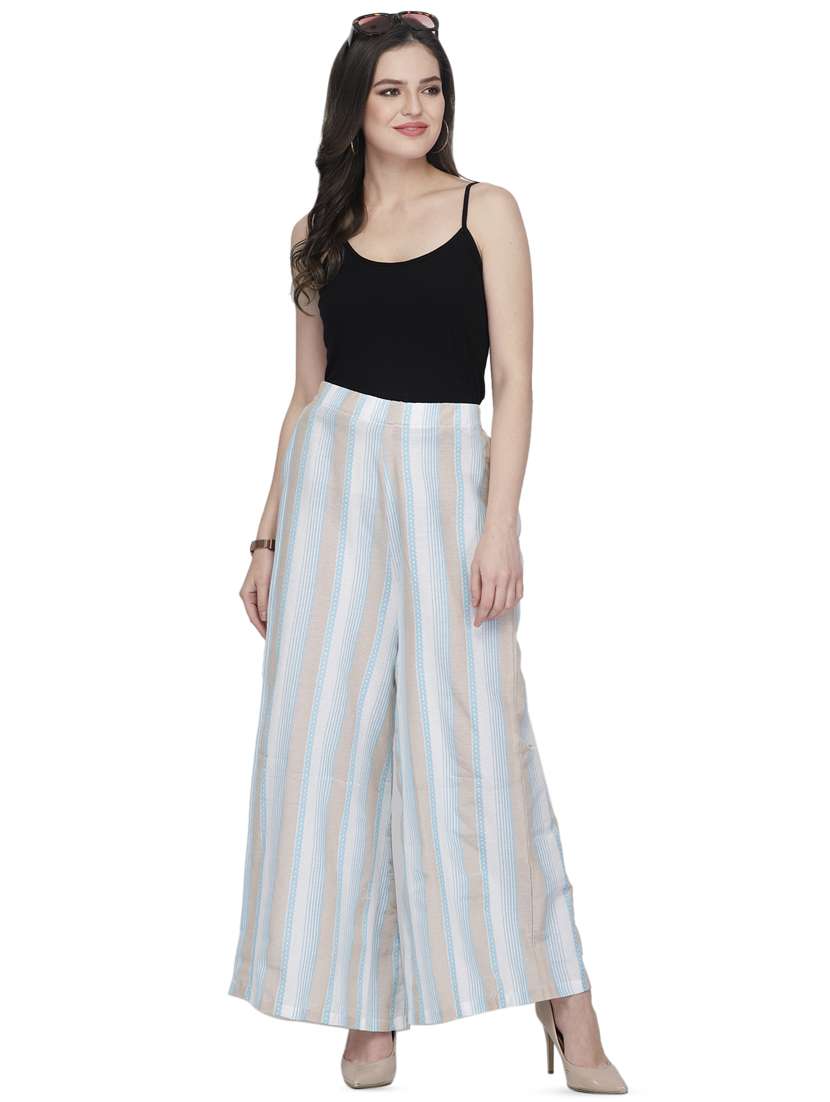 high rise striped palazzo  - 16847083 -  Standard Image - 3