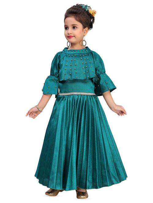 green satin party gown - 16847469 -  Standard Image - 0
